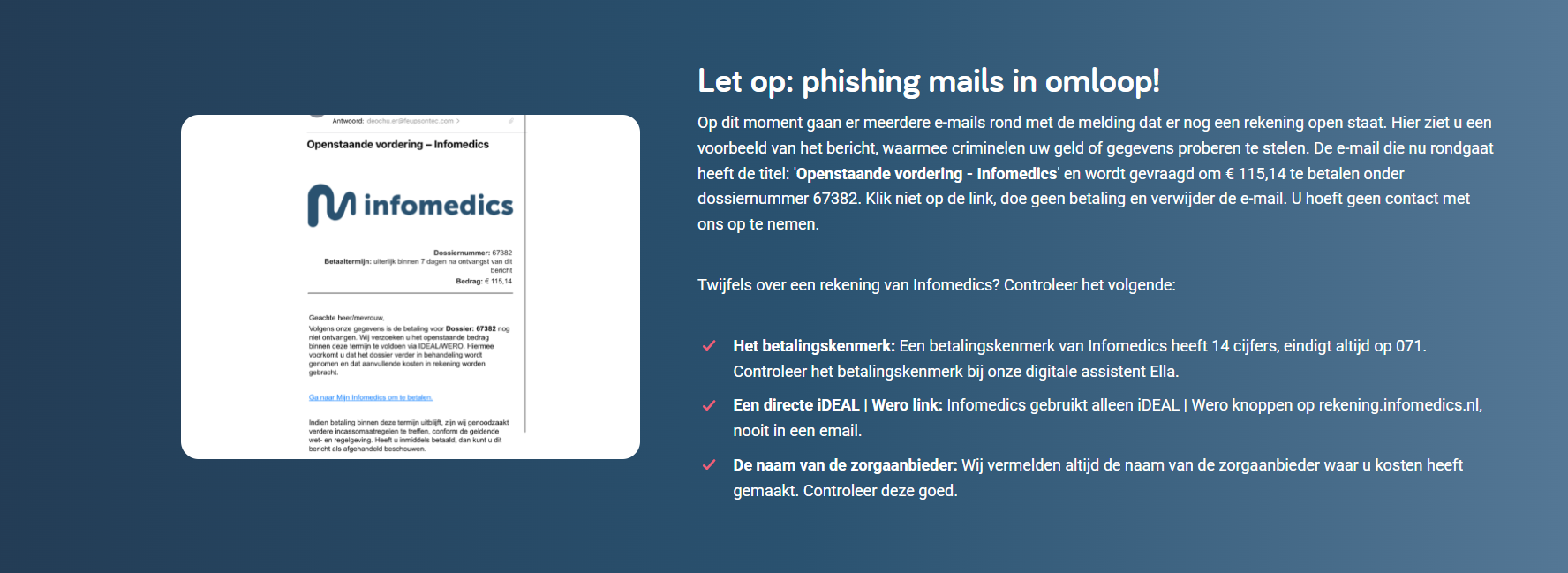 Schermafbeelding infomed